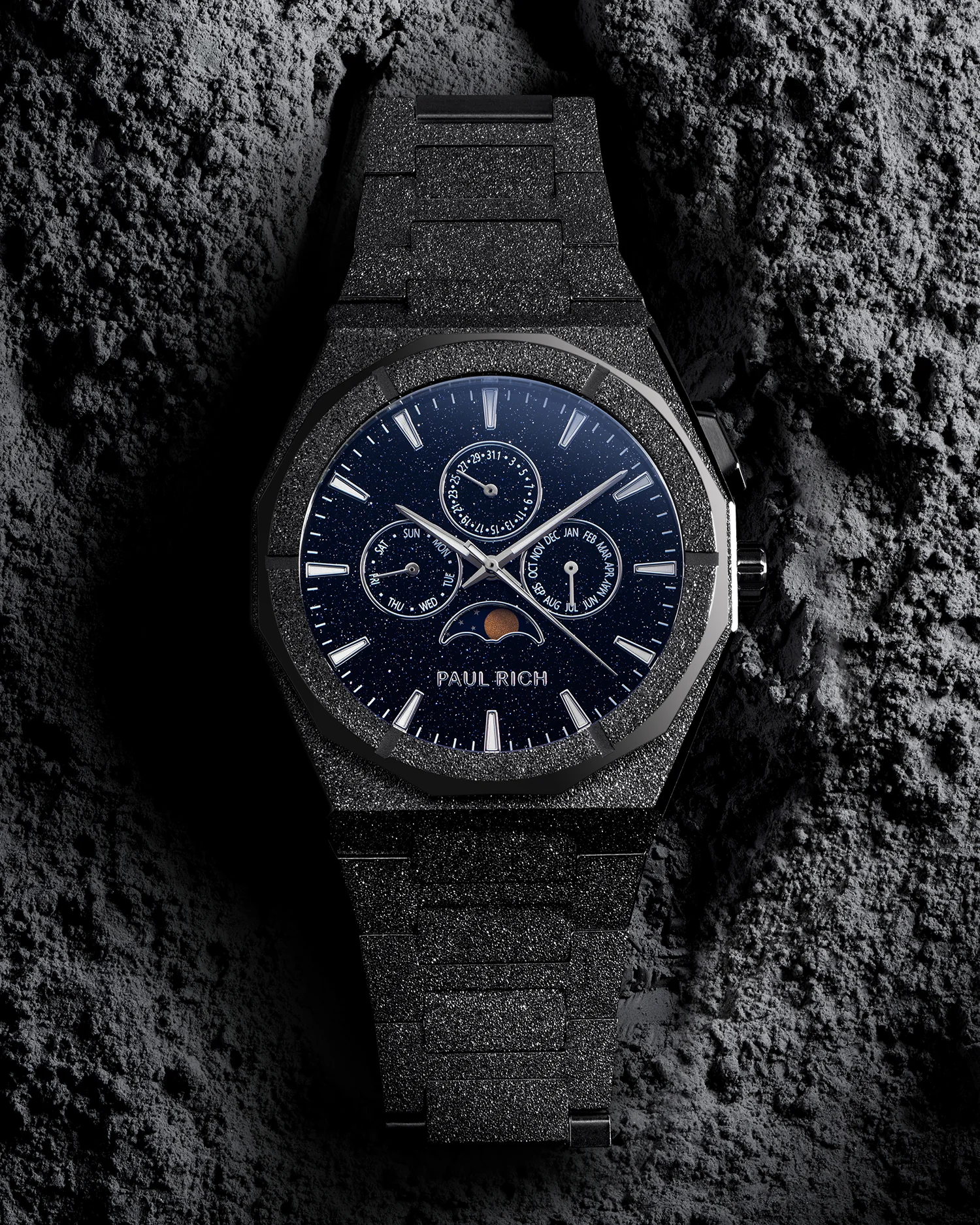 Moonphase Frosted Star Dust II Black - Image 5