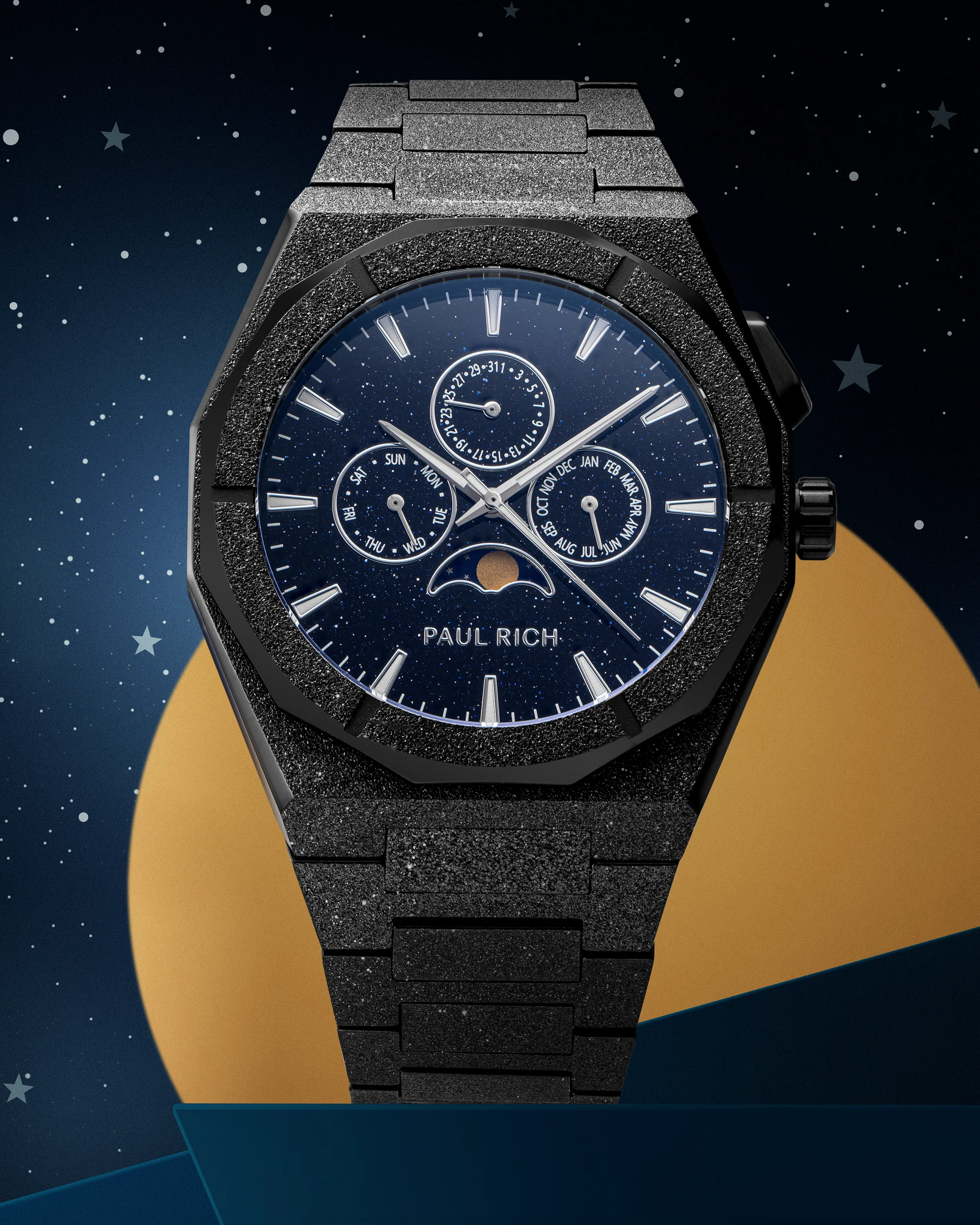 Moonphase Frosted Star Dust II Black - Image 6