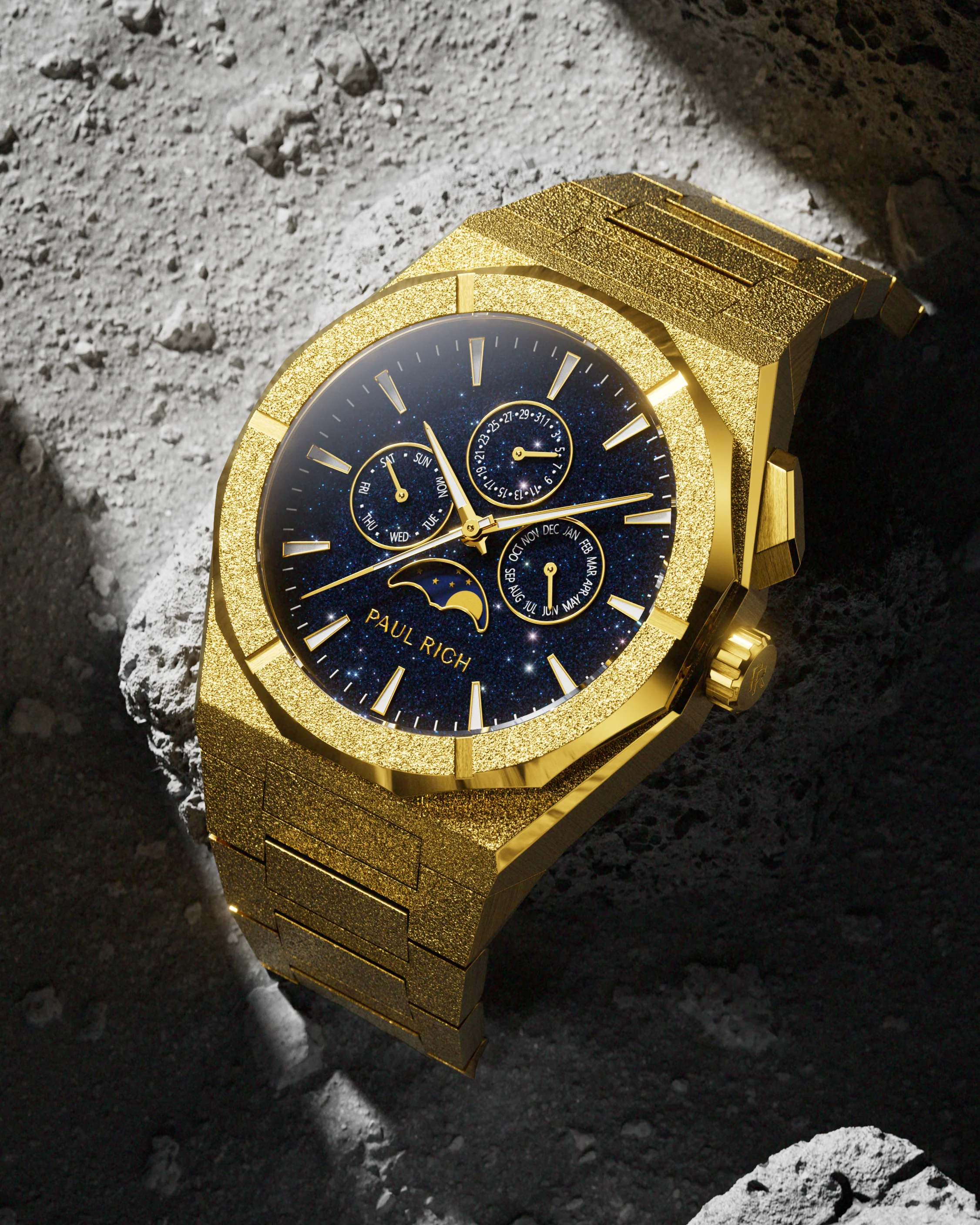 Moonphase Frosted Star Dust II Gold - Image 7
