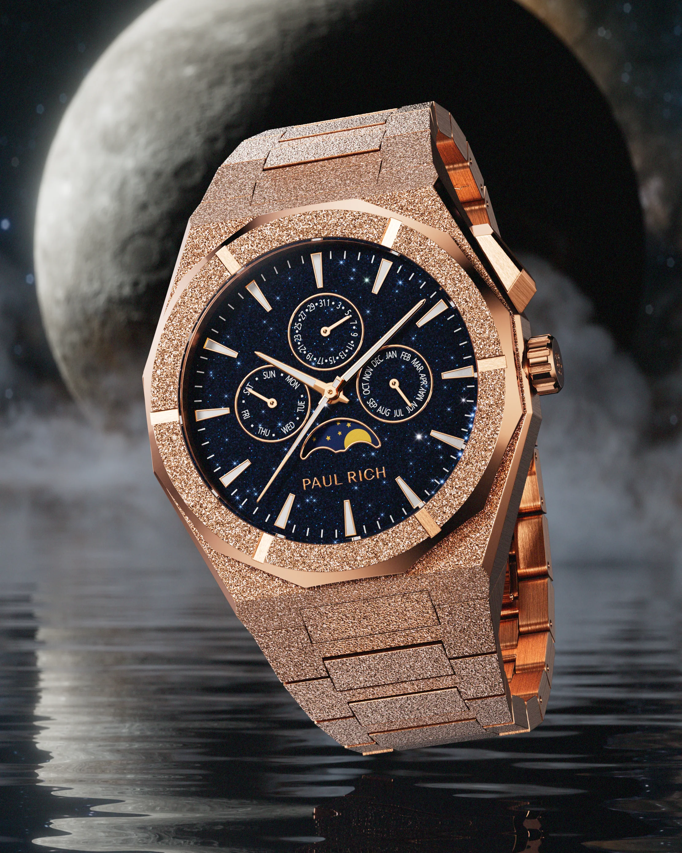 Moonphase Frosted Star Dust II Rose Gold - Image 7