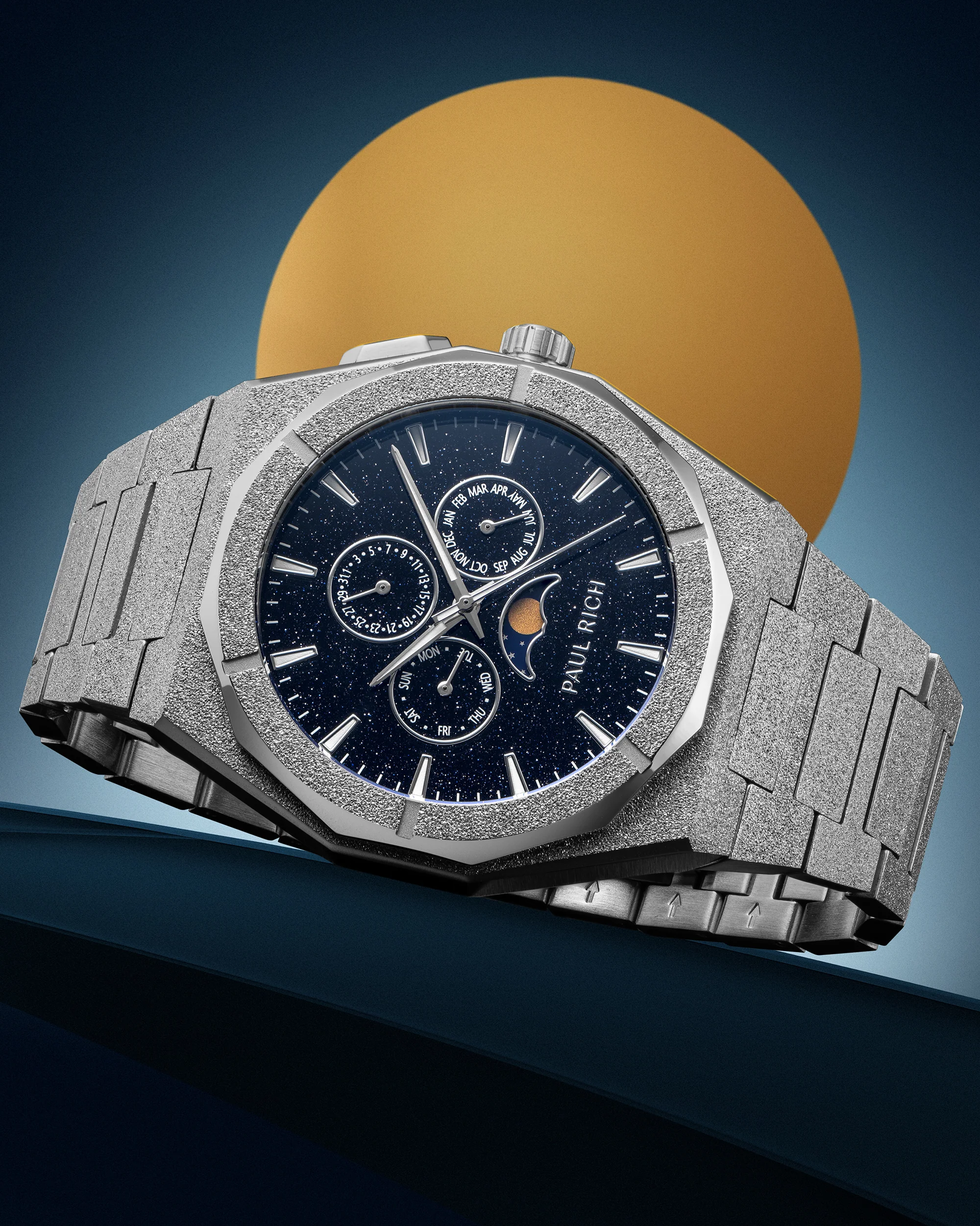 Moonphase Frosted Star Dust II Silver - Image 7